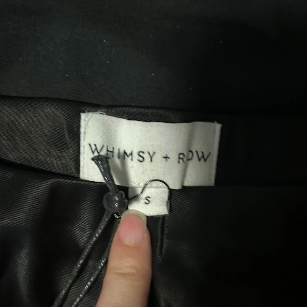Whimsy + Row NWT Chelsea Skirt in Black Satin Texture Women’s Small - Picture 3 of 4